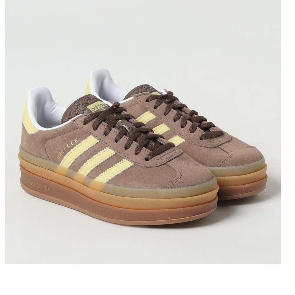 Adidas Gazelle Bold Sneakers Shoes JI2697 Earth Strata Yellow Womens Size 6.5